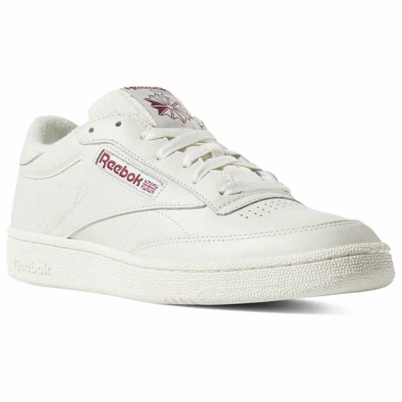 Tenisi Reebok Club C 85 Barbati Albi/Rosii Romania ER7219IR
